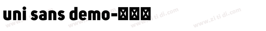 uni sans demo字体转换